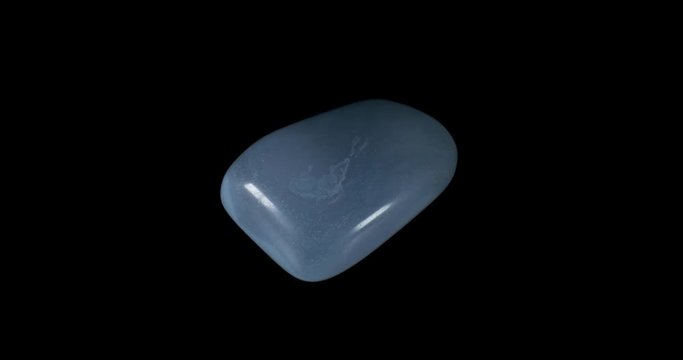 Chalcedony Mineral Turning on Black
