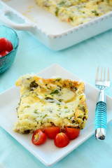 Mushroom quiche