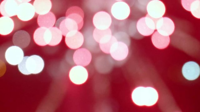 Out of Focus Fireworks in Night Sky SLOW MOTION