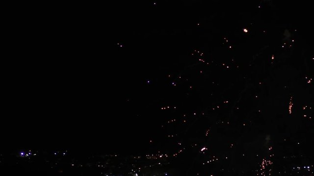 Fireworks Exploding Towards the Right PAN LEFT