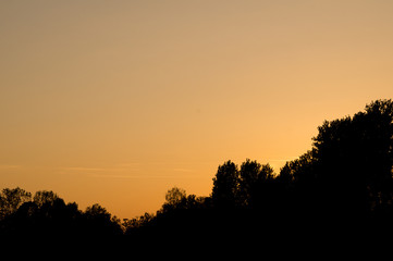 Fototapeta premium Beautiful sunset with lake reflection