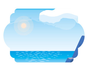 lake and mountains scene