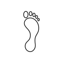 Fototapeta na wymiar Foot icon. Feet sign. Footprint symbol. Thin line icon on white background. Vector illustration.