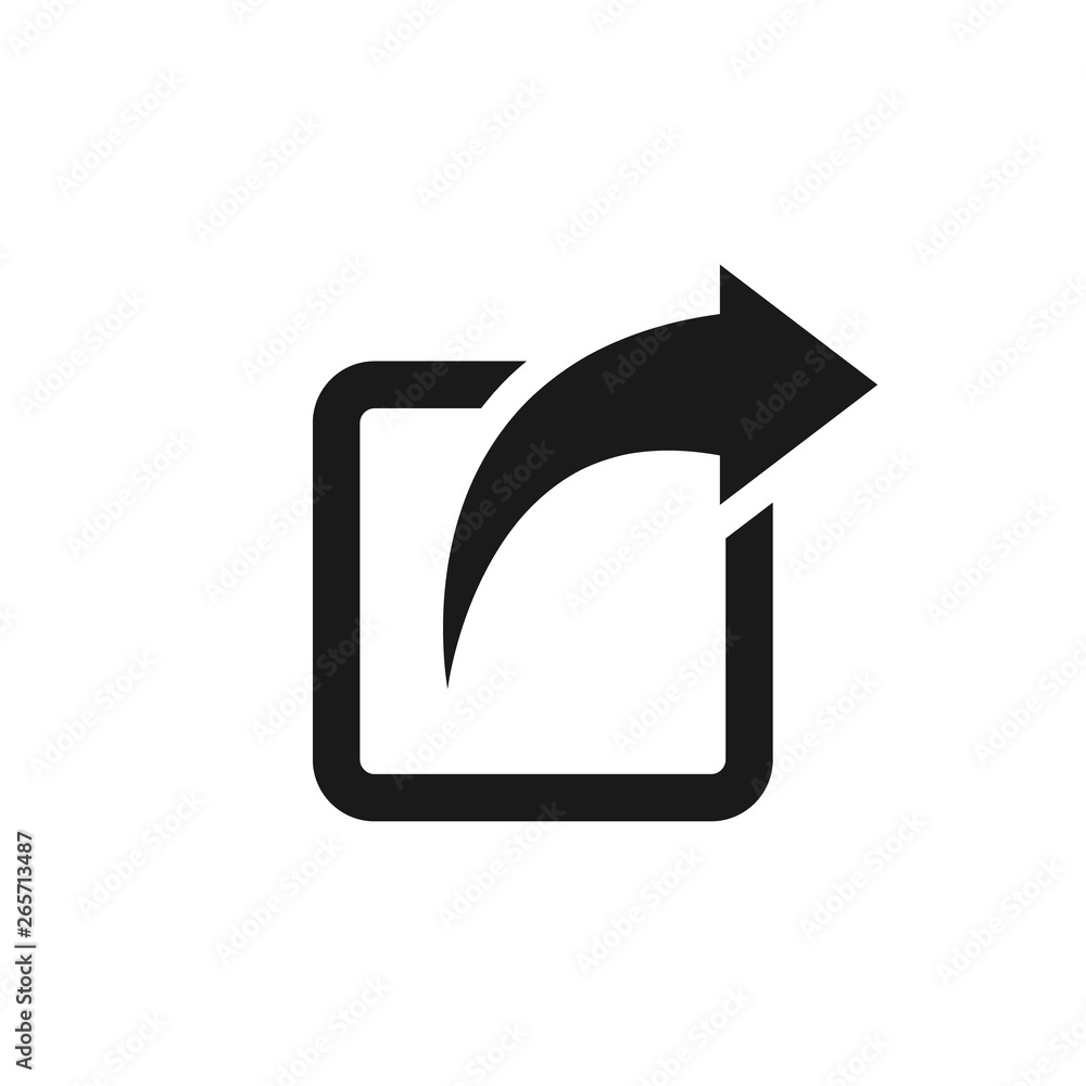 Poster share icon vector illustration. share arrow icon for web, app and ui design