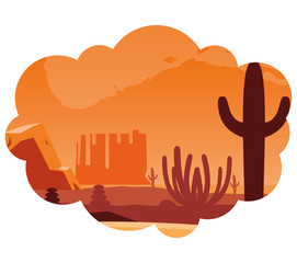 Obraz premium beautiful desert landscape scene