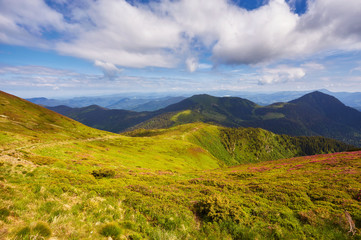 Beautiful mountain landscape, with mountain peaks