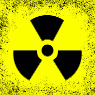 Radiation symbol atomic nuclear danger