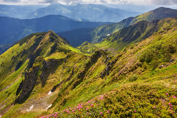 Beautiful mountain landscape, with mountain peaks