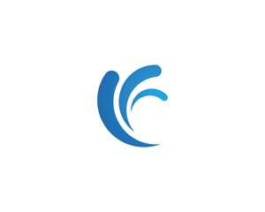 Water wave Logo Template
