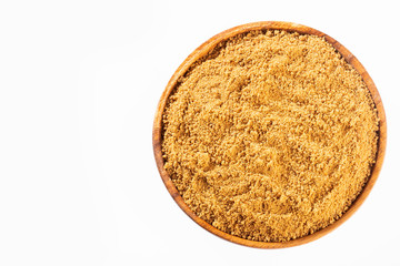 Grated raw unrefined cane sugar - Saccharum officinarum.