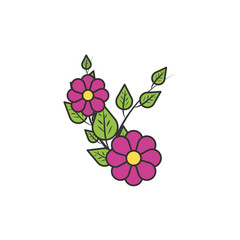 beautiful flowers natural in branch and leafs