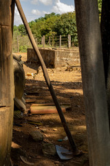 tools working on a farm