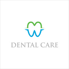 creative dental orthodontist logo illustration on isolated white background