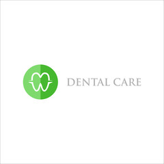 creative dental orthodontist logo illustration on isolated white background