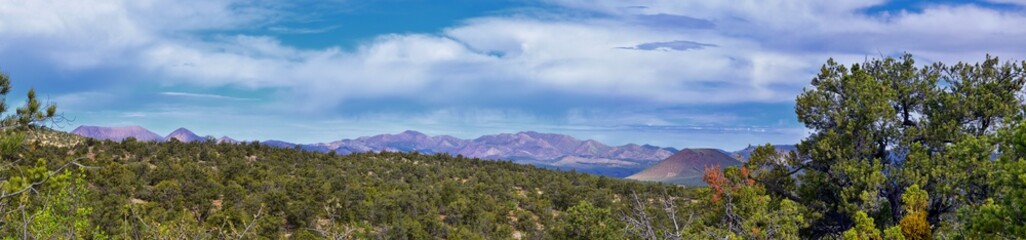 Snow Canyon Overlook, views from the Red Mountain Wilderness hiking trail head, State Park, St George, Utah, United States 