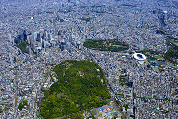 都市風景／代々木公園周辺から新宿を望む