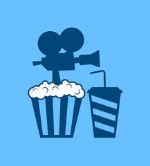 popcorn and soda drink icon