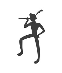 Creative design of visionary man icon