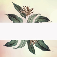 Floral white banner