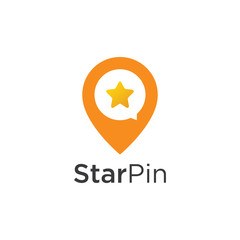 Star Pin Logo - Vector logo template