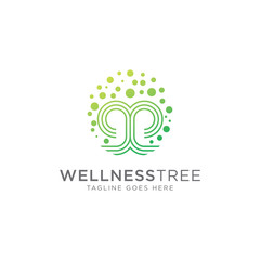Wellness Tree Logo - Vector logo template