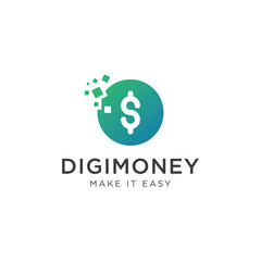 Digital Money Logo - Vector logo template