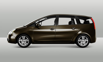Bronze minivan car