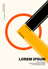 Movie and film poster modern vintage retro style