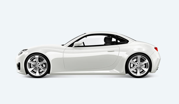 Fototapeta White sports car