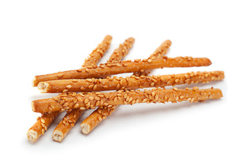 Salted sticks with sesame