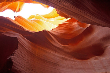 Obraz premium Lower slot canyon in Arizona is one of America natural beauty to visit for everybody.. Setting your camera to higher ISO with a fast lens maybe necessary to get a steady quality image. 