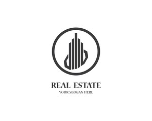 Real estate logo icon illustration