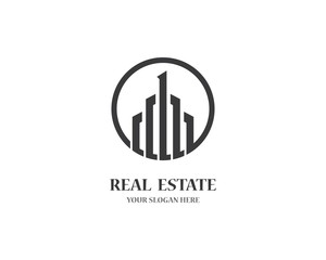 Real estate logo icon illustration