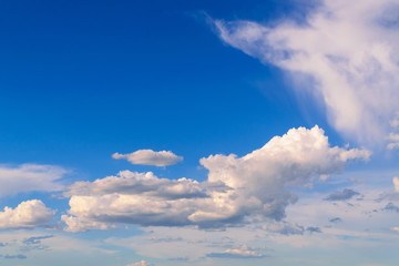 The sky and the clouds and on the day of the beautiful sunshine with nature.