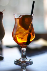 Aperol spritz cocktail light one