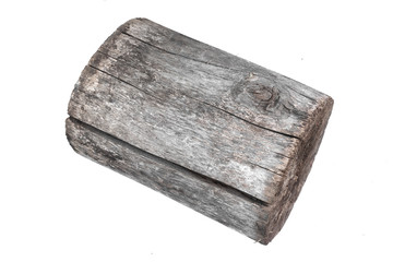 Wood log isolated on a white background.