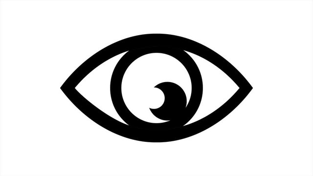 eye icon animation with optional luma matte. Alpha Luma Matte included. 4k video