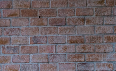 old red brick wall background.Old brick wall for background.