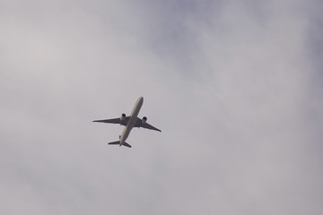 An airplane taking-off from Dubai Airport