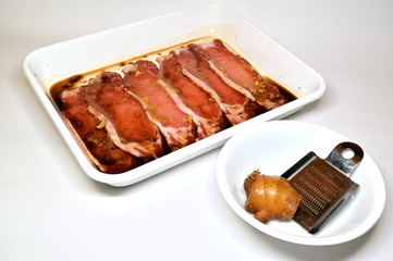 豚肉の生姜焼き　下準備