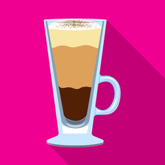 Vector design of cup and dessert symbol. Collection of cup and frappe stock vector illustration.