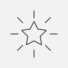 White star icon isolated on white background. Vector illustration.