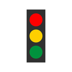Traffic lights icon isolated on white background. Vector illustration.