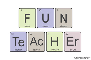 The chemical elements of the periodic table,funny phrase -fun teacher