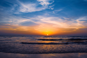 Dramatic Sunset over the Indian Ocean