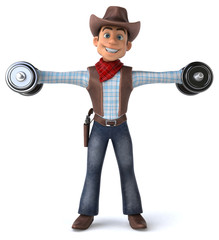 Fun Cowboy - 3D Illustration