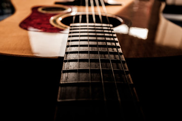 Fototapeta premium closeup of a guitar