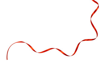 Red ribbon isolated on white