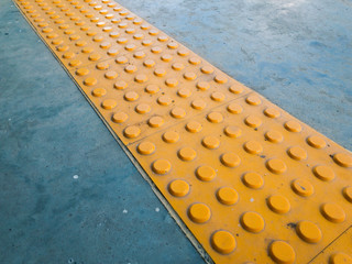 Tactile Paving or Tenji Block on Ground Surface as Guidance or Detectable Warning to Help...
