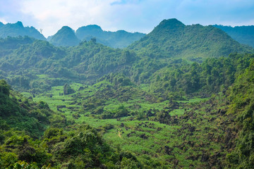 Ha Giang district landscape green hills northern Vietnam